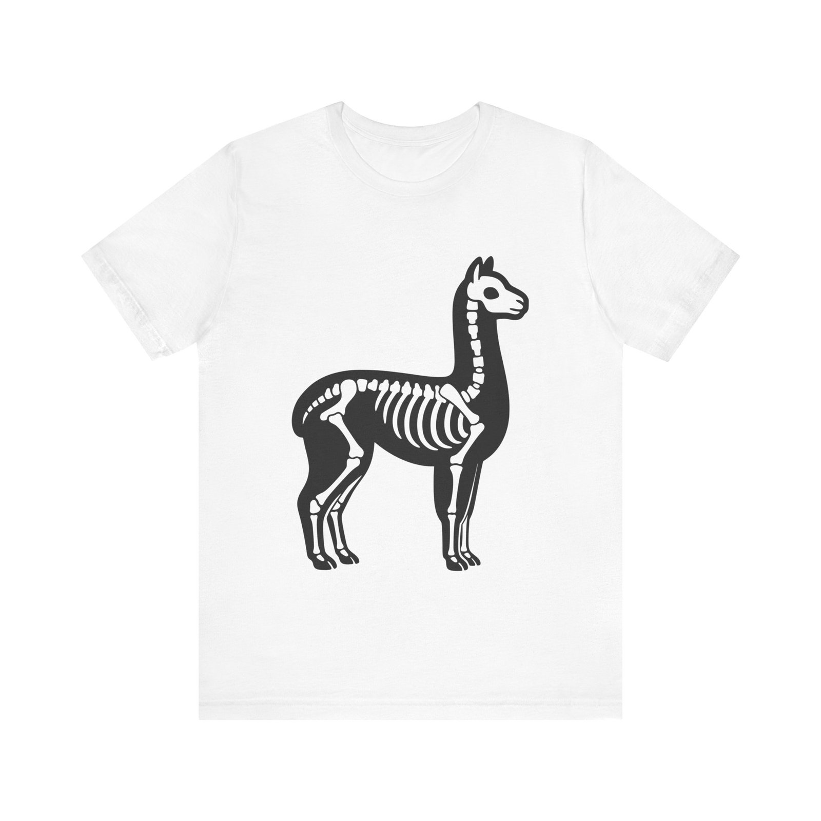 Skeleton Llama Tee - FunHalloween Shirt, Unisex Animal T-Shirt, Quirky Gift, Casual Fashion, Unique Bone Design